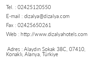Club Dizalya Otel iletiim bilgileri
